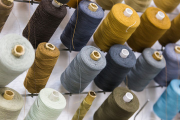 multi-colored threads for sewing clothes