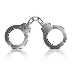 Handcuffs isolated vector illustration