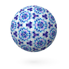 Decorative Ball with a Pattern on a white background