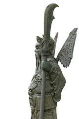 Obraz premium Chinese Statuary in Thai temple on white background