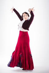Naklejka premium female spanish flamenco dancer