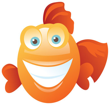 Funny happy fish