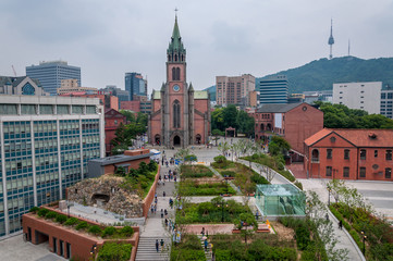 Naklejka premium Katedra Myeongdong