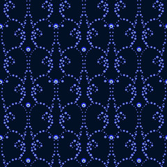 Ornamental blue pattern. Vector abstract background.