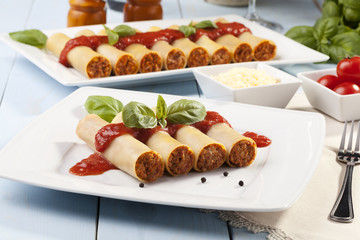 cannelloni on plate