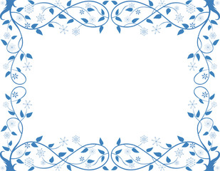 Fototapeta na wymiar winter floral frame