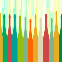 Bottles colorful background abstract
