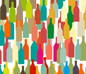 Background with bottles COLORS