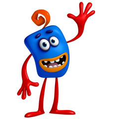 3d cartoon cute monster