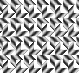 Black and white geometric seamless pattern