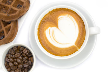 Cup of latte coffee