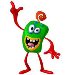 3d cartoon cute monster