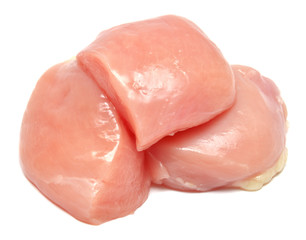 Raw chicken fillets