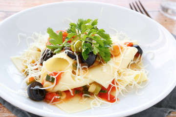 Easy Lasagna with fresh herbs and olives