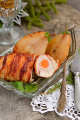 Chicken with grilled bacon