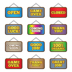 Set of signs. EPS10.