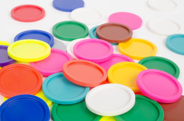 knallbunte Einkaufswagenchips