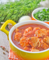 chicken with sauce