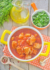 chicken with sauce