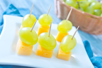 cheese with grape