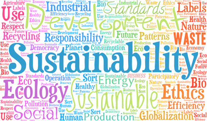 Fototapeta premium Sustainability word cloud