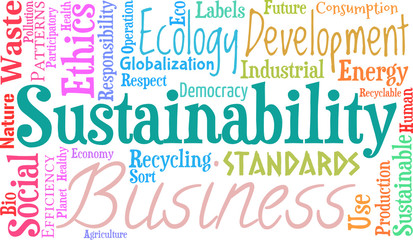 Fototapeta premium Sustainability word cloud
