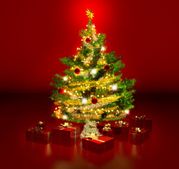 gleaming christmas tree