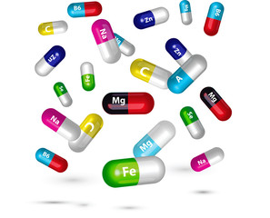 vitamin pills illustration