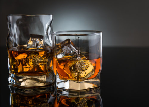 Two glasses with whisky