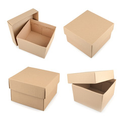 cardboard box isolated on white background