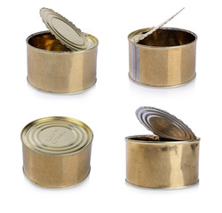 tin can isolated on white background