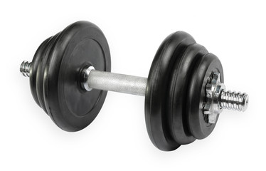 Exercise hand weights isolated on a white background