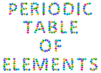 Periodic Table Word Made Of Basic Chemistry Elements