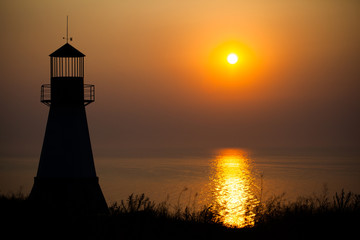 Lighthouse on sunset