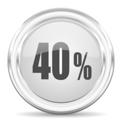 40 percent internet icon