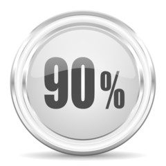 90 percent internet icon