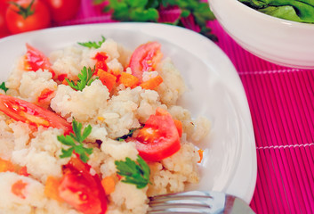 Risotto with vegetable