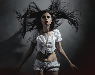 Gothic brunette woman