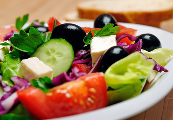 Plate with salad