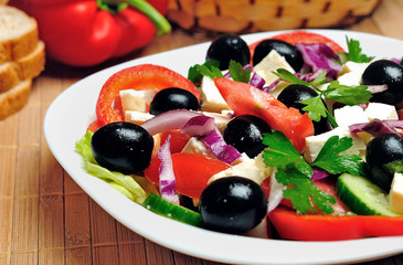 Plate with salad
