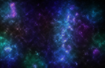 Obraz na płótnie Canvas Colorful background od a deep space star field