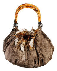 Fur bag isolated