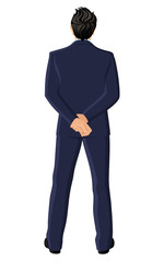Businessman back view