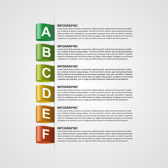 Modern design creative infographic with colorful labels.