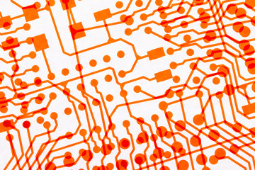 Background with overlaped circuit boards - 69550348