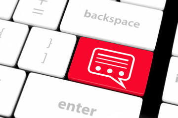 Speech bubble key button on the keyboard.