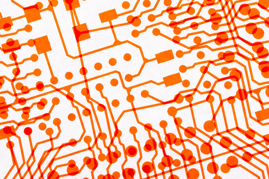 Background with overlaped circuit boards