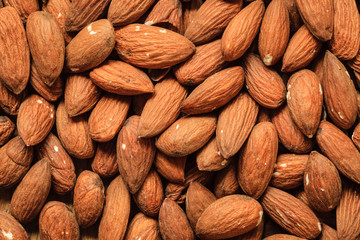 Almonds as food background