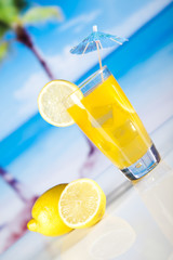 Lemon cocktail drink