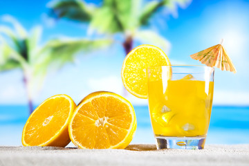 Orange cocktail drink